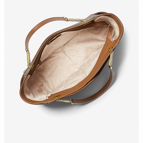 NWT MICHAEL Michael Kors 
Jet Set Large Logo Shoulder Bag - Brown - Picture 2 of 3